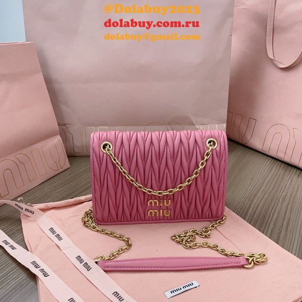 Copy High Quality 5BP065 Replica Miu Miu Matelasse Bags