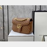 Gucci Replica GG Marmont 443497 small matelassé shoulder brown bag