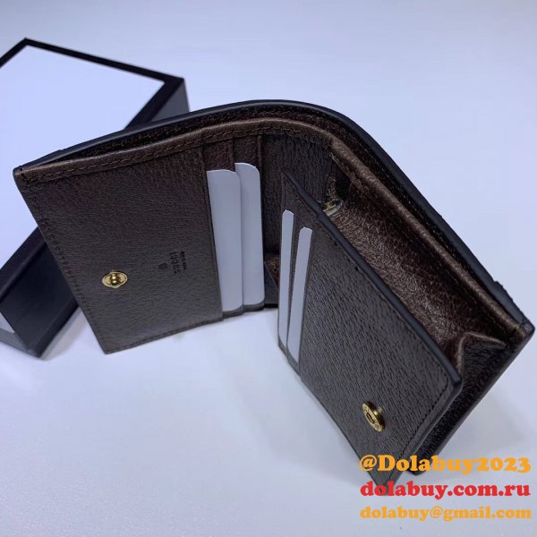 Replica Gucci GG AAA+ Supreme Ophidia Card Case Wallet 523155