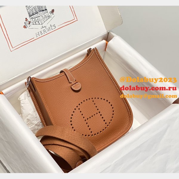 Replica Hermes Evelyne III TPM Mini Camel Bags