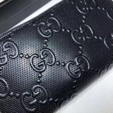 Gucci 625558 Best Black GG embossed zip around wallet