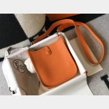 Hermes Bags Replica Mini Evelyne Orange