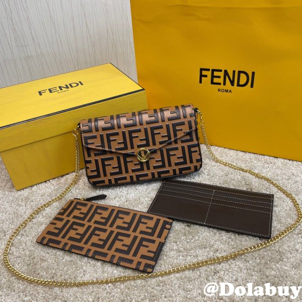 Fendi Best Fashion 212200 Maca embossing Apricot Bags