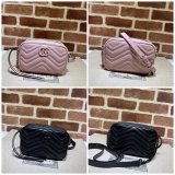 Designer Gucci Luxury Camera 634936 GG Marmont mini shoulder black bag