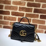 Cheap 547260 Gucci Chevron Leather GG Marmont Mini Top Handle