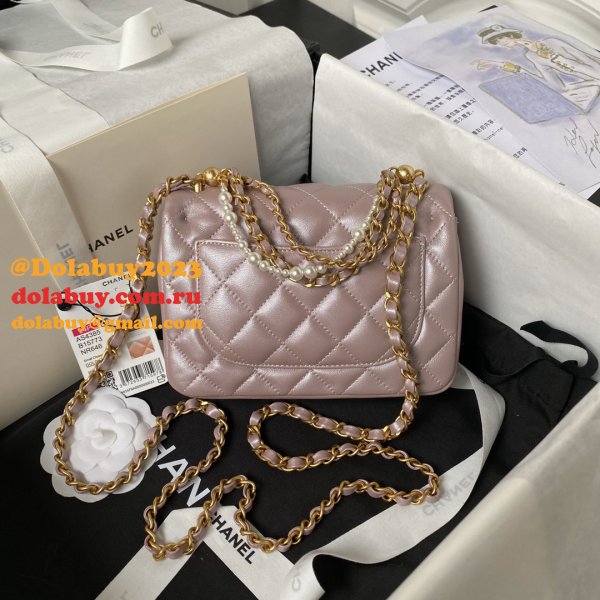 Luxury CC MINI AS4385 pearl chain BAG 2024