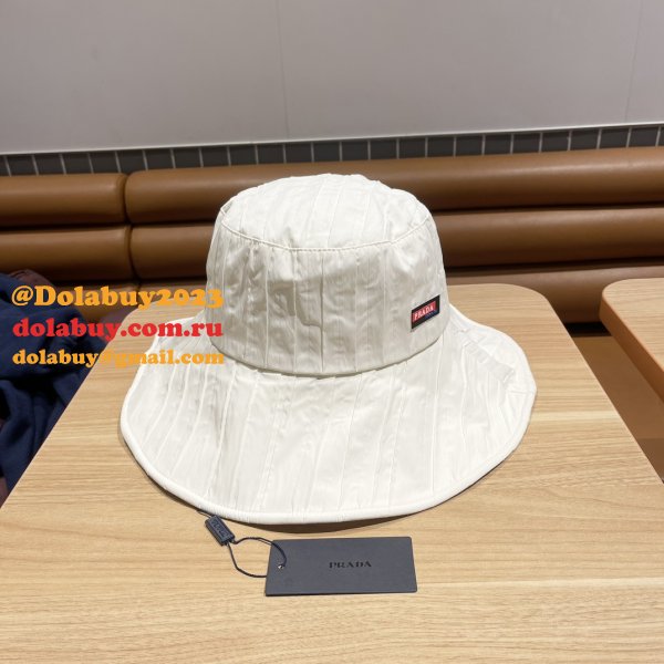 Prada Leather Adjustment band hat nail