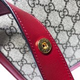 Gucci Replica GG Horsebit 1955 small shoulder 602204 red bag