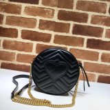 Top Quality 550154 Gucci GG Marmont mini round shoulder bag