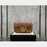 Gucci Replica GG Marmont 476433 matelassé super mini brown bag