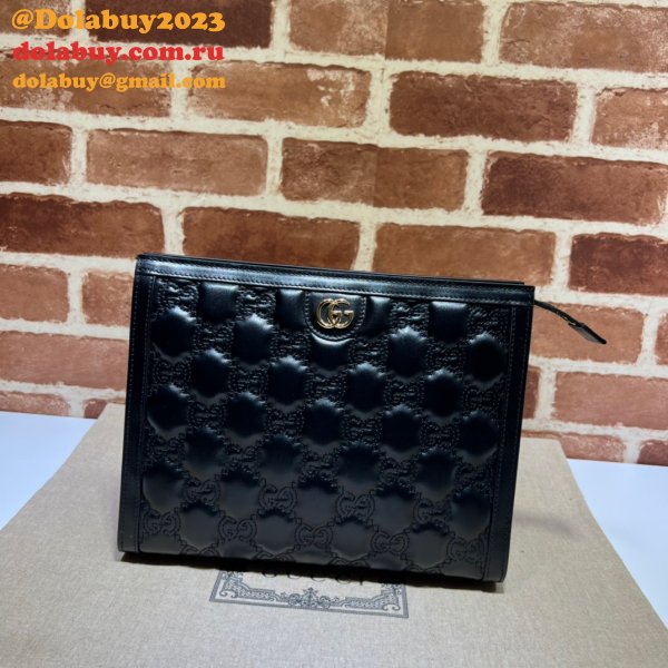 Shop Gucci Replica GG Matelassé Pouch 723780 Clutches