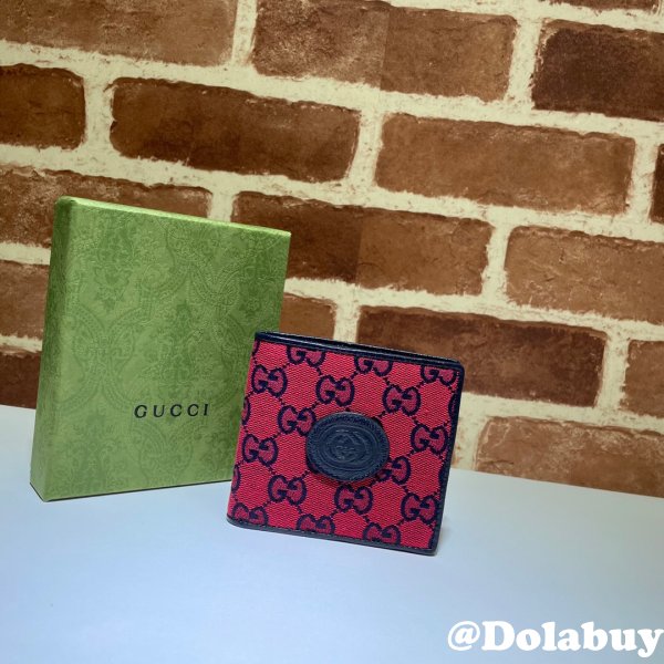 Rose/Blue Gucci Replica GG Multicolor wallet in multicolor canvas