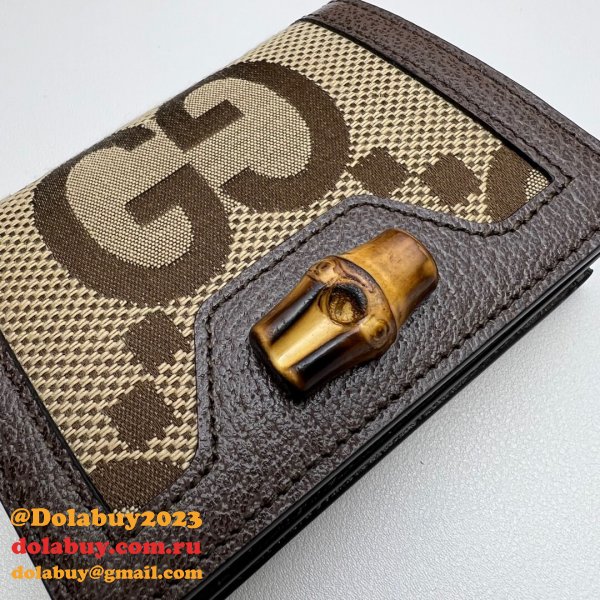 UK Gucci Replica 658244 Diana Jumbo GG Card Case for sale