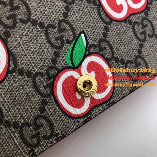 Gucci Wholesale Chain card case wallet with GG apple print