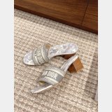 Replica Designer Dior Dway One-word embroidered slippers Shoes Online