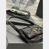 1:1 Quality Hobo Saint Laurent Fake 698567 Black Patent Bag