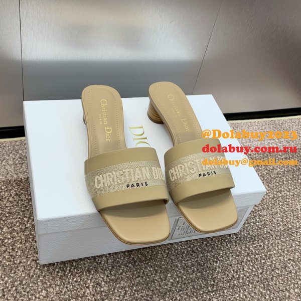 Top Quality DIOR Dway Heeled Slide