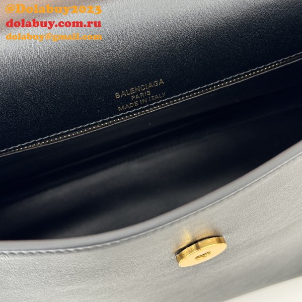 Balenciaga Replica Box In Black 812214 Hourglass Handbag