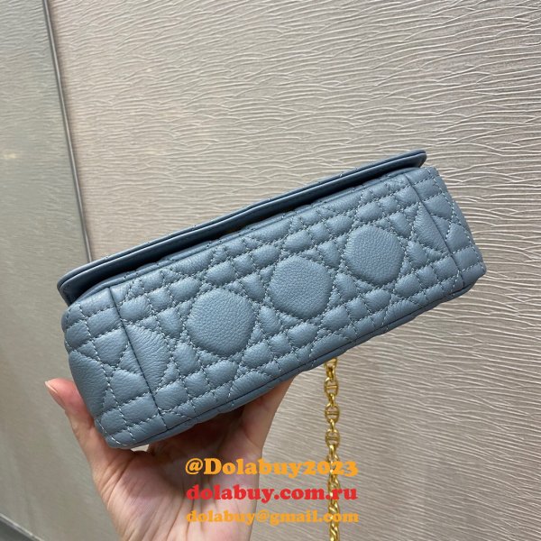 High Quality Dior Caro 20cm replica blue bags