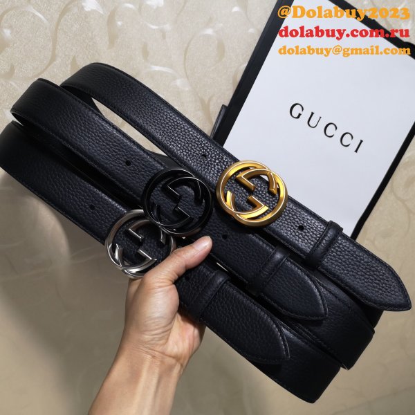 Gucci Belt With Double G Buckle 38mm-5 UK Black