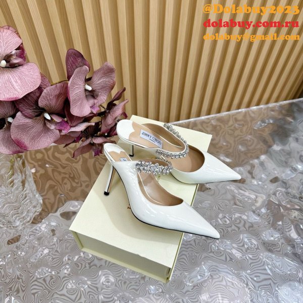 High Quality Jimmy Choo High Heel Mules 6.5/8.5/10CM