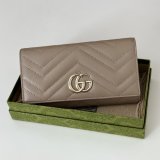 Gucci Replica Soft Leather GG Marmont Continental Wallet 443436 Bag