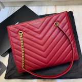 Shop Ysl Replica Saint Laurent Red and Black