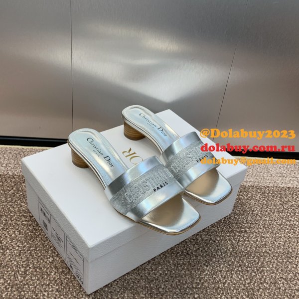 Top Quality DIOR Dway Heeled Slide