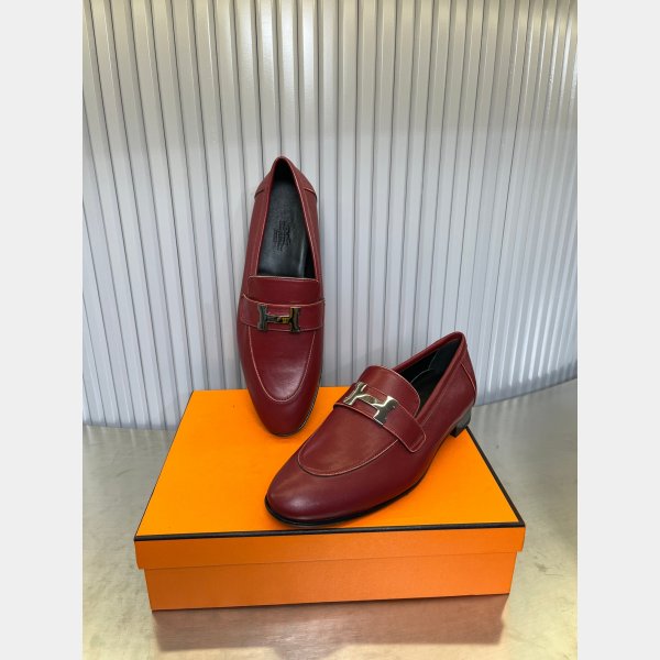 7 Star full leather loafer hermes shoes