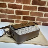 Gucci Replica Horsebit 1955 Small Brown or White Leather Shoulder 645454 Bag