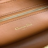 High Quality Dior Caro Bag Brown Supple Cannage Calfskin