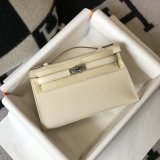 Luxury Hermes EPSOM LEATHER Mini Kelly Pouchette