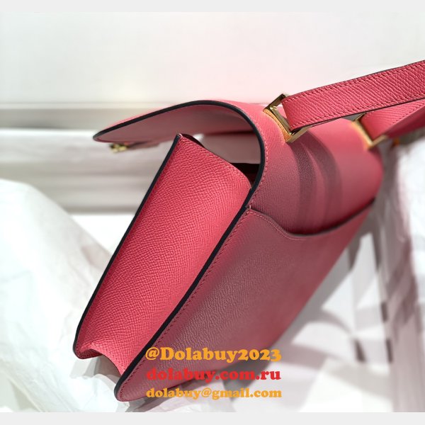 News Best Replica Hermes Mirror Single Compartment 23CM Epsom Bags