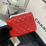 Perfect CC 17CM Classic Flap Caviar Leather Bag