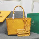 Designer Goyard Classic Chevron St. Louis PM Totes Yellow Bags