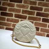 Top Quality 550154 Gucci GG Marmont mini round shoulder bag