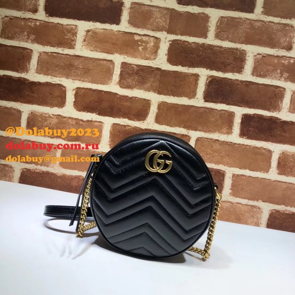 Top Quality 550154 Gucci GG Marmont mini round shoulder bag