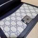 Gucci Fake 421970 GG Supreme Dionysus Mini Bag With dark blue Leather For Sale