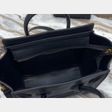 Celine Replica Navy blue Luggage plain calfskin portable