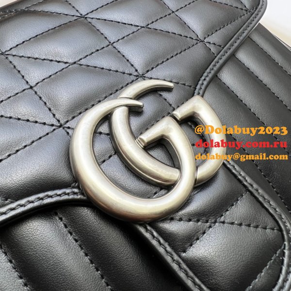 Designer Replica Gucci Replicas GG Marmont small top handle 498110 bag