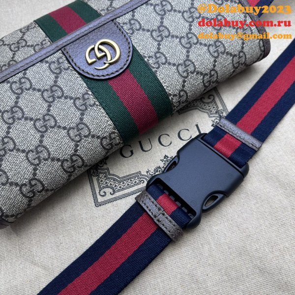 Ophidia GG Perfect Gucci 752597 Belt Ebony Supreme Replica Bag