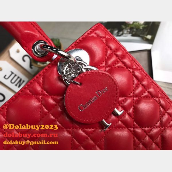 Fashion Christian Dior Lady Dior Top Quality 24CM Fake Bag