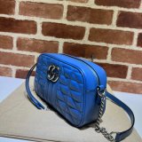 Gucci best site for replica 447632 Blue GG Marmont Crossbody Bags