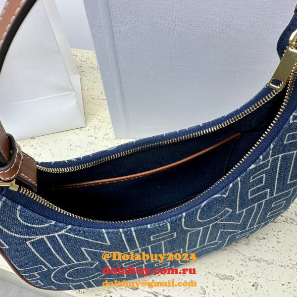 Celine Designer 1:1 Mirror Ava Denim 193952 Fake Bag