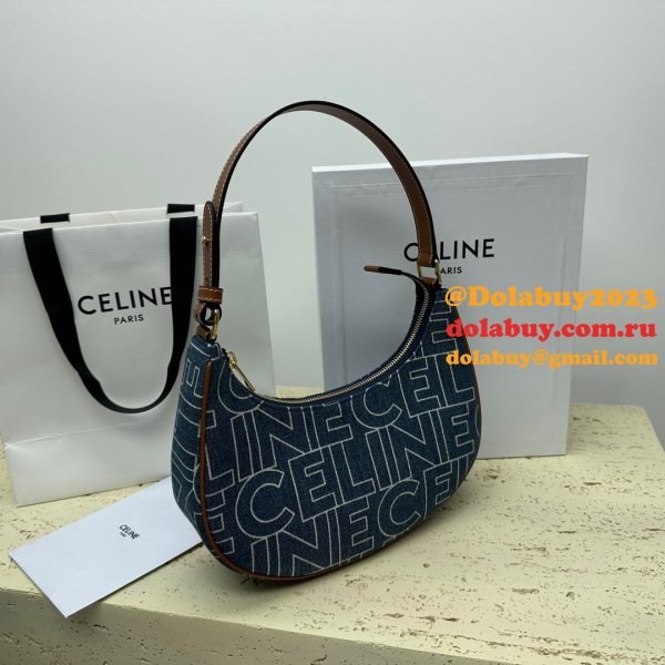 Celine Designer 1:1 Mirror Ava Denim 193952 Fake Bag