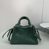 AAA+ Balenciaga Replica cuag Dark green crocodile bag