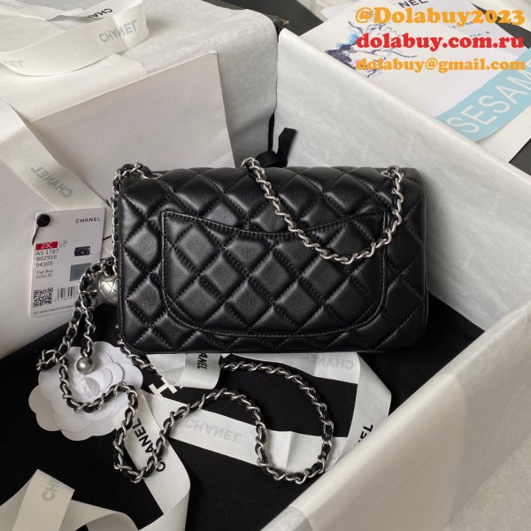 Luxury CC FLAP BAGS 20CM AS1787 SILVER BALL