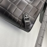 Top Quality Balenciaga cuag black crocodile bag