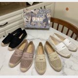 Perfect Dior Replica Openwork Embroidery Fisherman Shoes