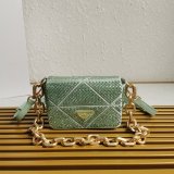 Prada Designer System Nappa Patchwork Shoulder 1BD329 Replica Bag